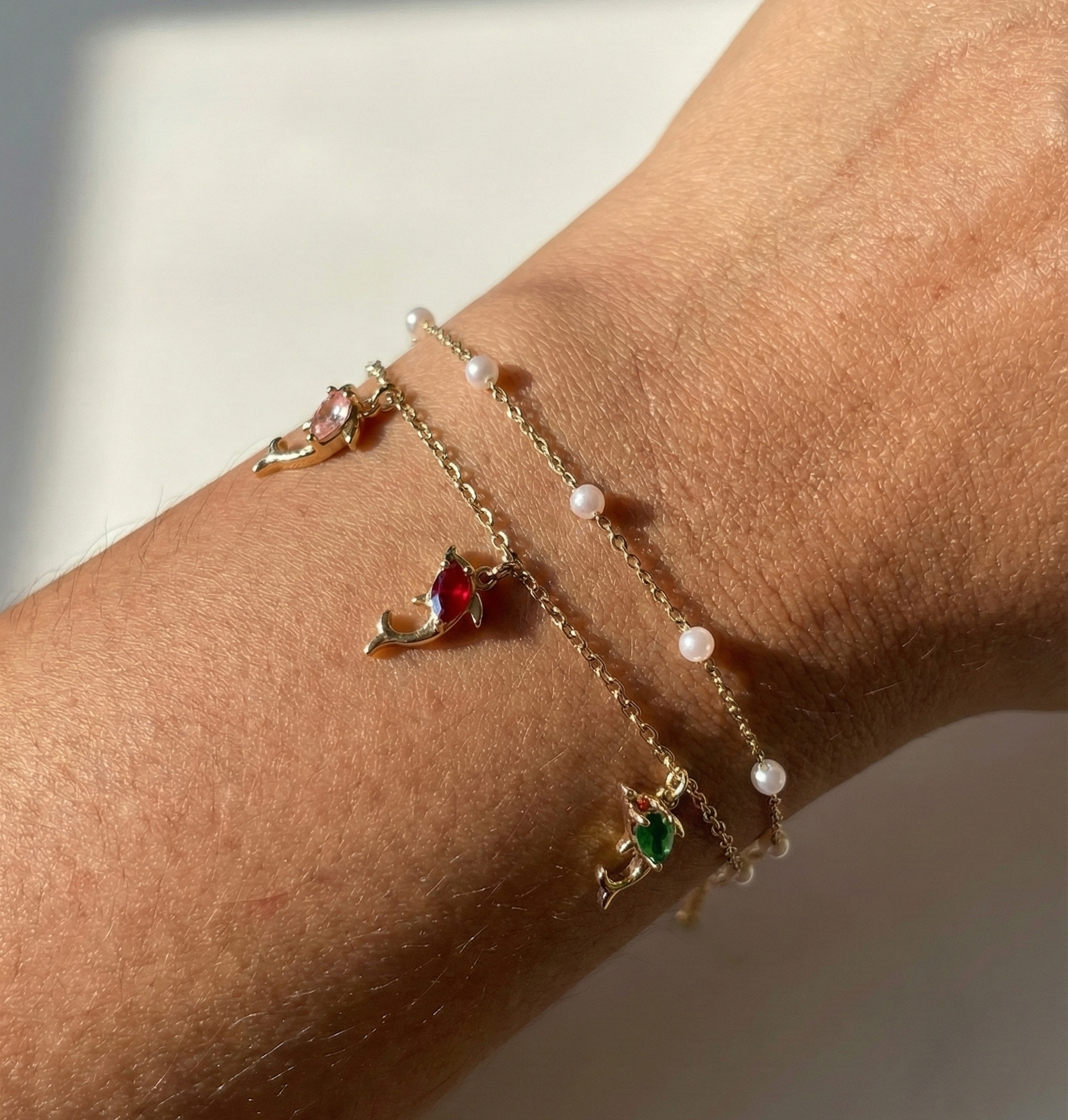 Luna Dolphin Charm Bracelet